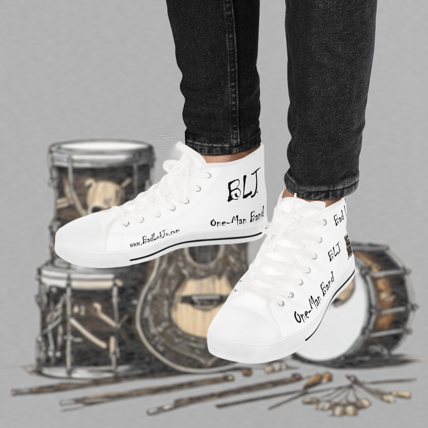 Bad Luk Jo Men's High Top Sneakers - FREE STANDARD SHIPPING