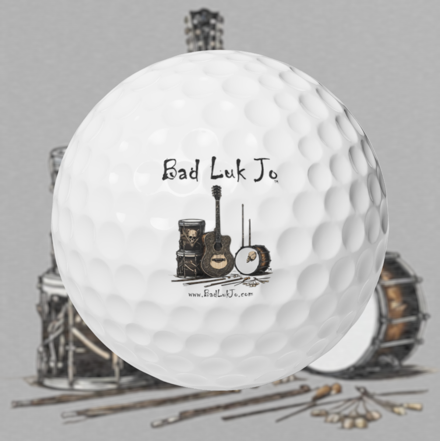 Bad Luk Jo Custom Golf Balls Set - 6-Pack - Add Some Luk to Your Golf Game! - FREE STANDARD SHIPPING