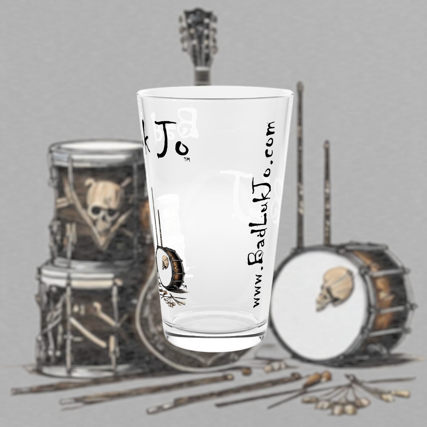 Bad Luk Jo Pint Glass - 16oz. - FREE ECONOMY SHIPPING