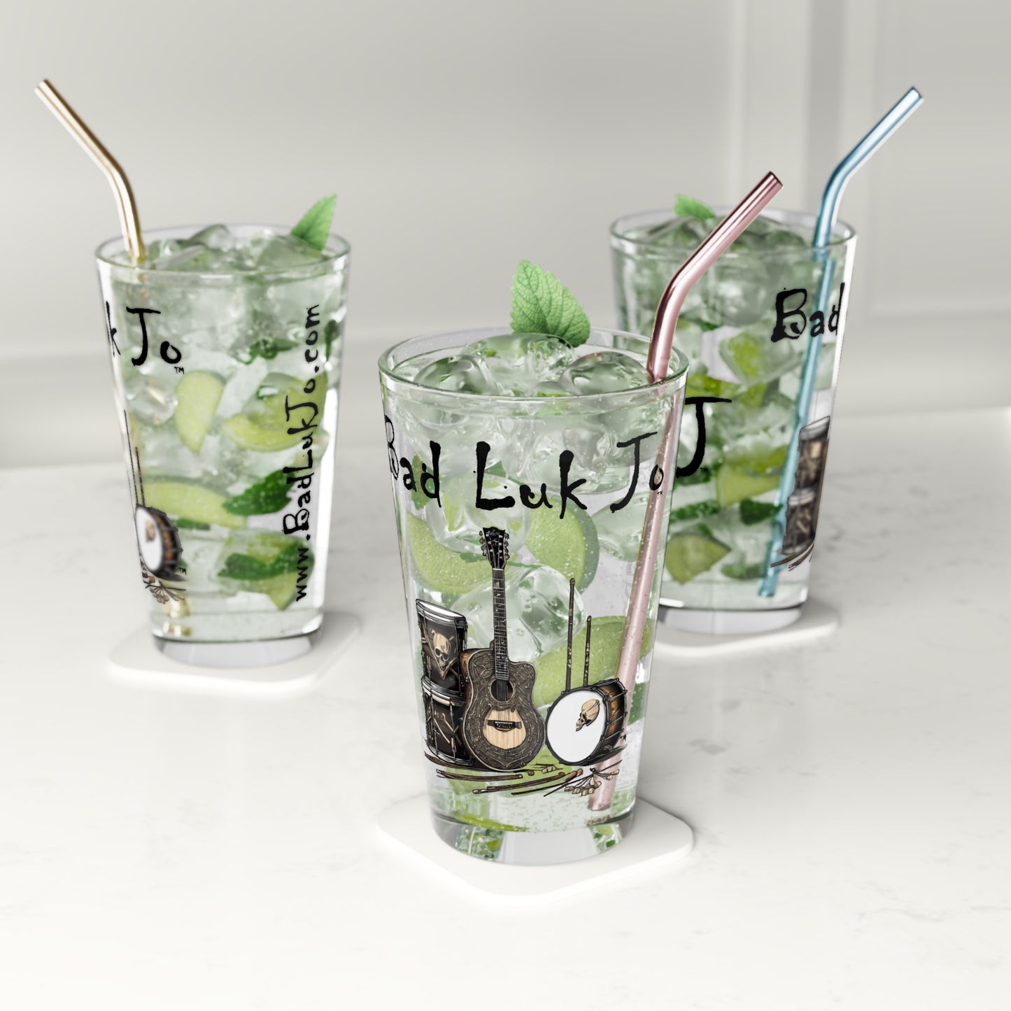 Bad Luk Jo Pint Glass - 16oz. - FREE ECONOMY SHIPPING