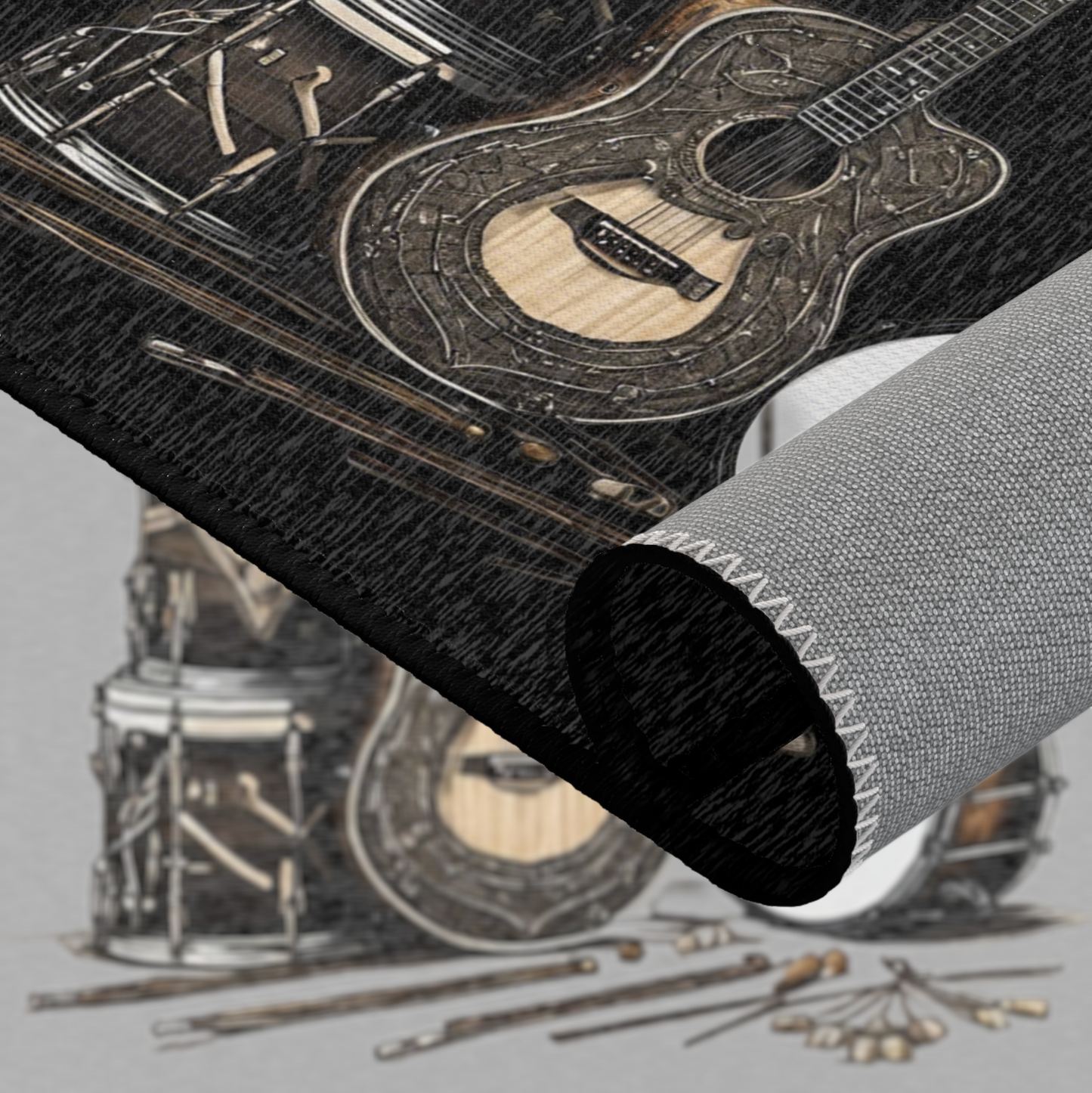 Bad Luk Jo Entry/Area Rug (Black) 36"x 24" - Perfect for Music Lovers and Home Decor - FREE ECONOMY SHIPPING