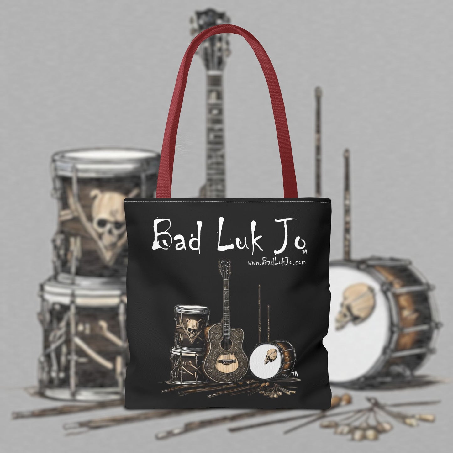 Bad Luk Jo Tote Bag - (Black) Perfect for Musicians and Music Lovers - FREE ECONOMY SHIPPING