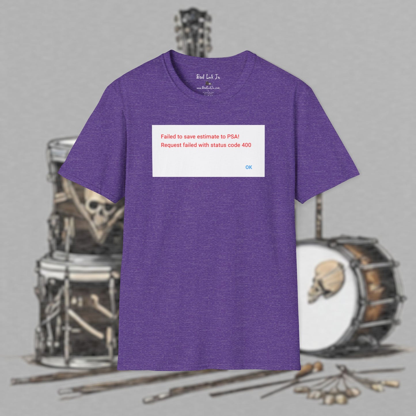 Bad Luk Jo "Request Failed 400 Error" Unisex Softstyle T-Shirt - FREE ECONOMY SHIPPING