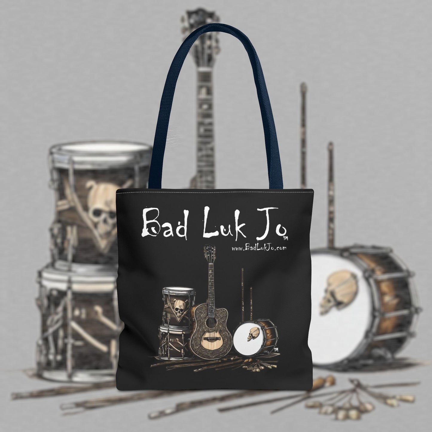 Bad Luk Jo Tote Bag - (Black) Perfect for Musicians and Music Lovers - FREE ECONOMY SHIPPING