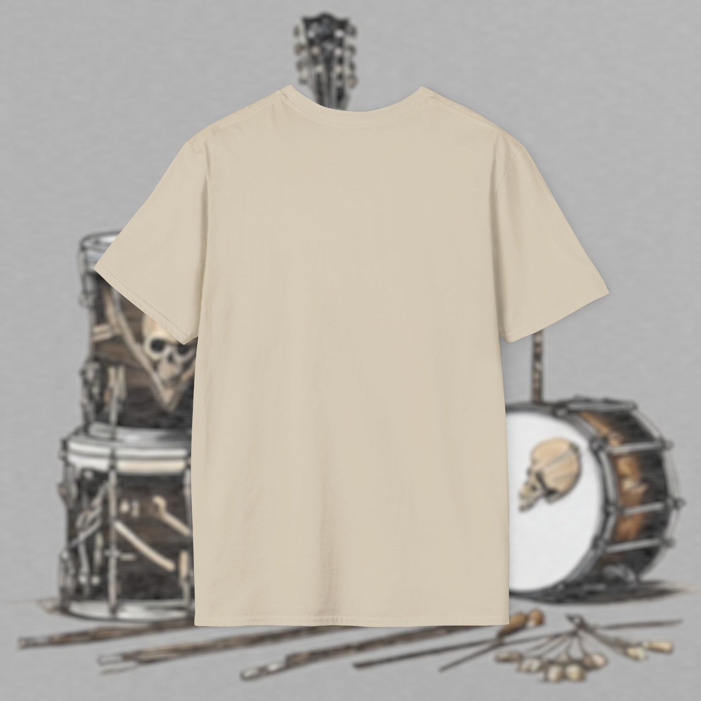 Bad Luk Jo "Guitar Man" T-Shirt - No Printing on Back - Unisex Softstyle T-Shirt - Perfect for Musicians and Music Lovers - FREE ECONOMY SHIPPING