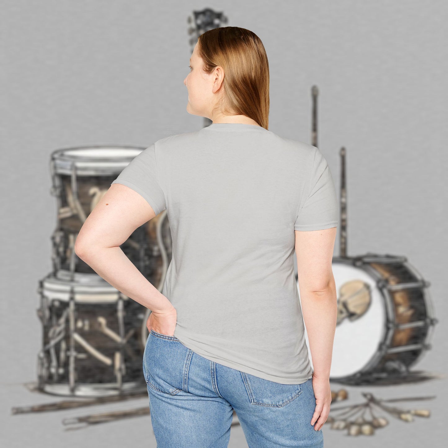 Bad Luk Jo "Guitar Man" T-Shirt - No Printing on Back - Unisex Softstyle T-Shirt - Perfect for Musicians and Music Lovers - FREE ECONOMY SHIPPING