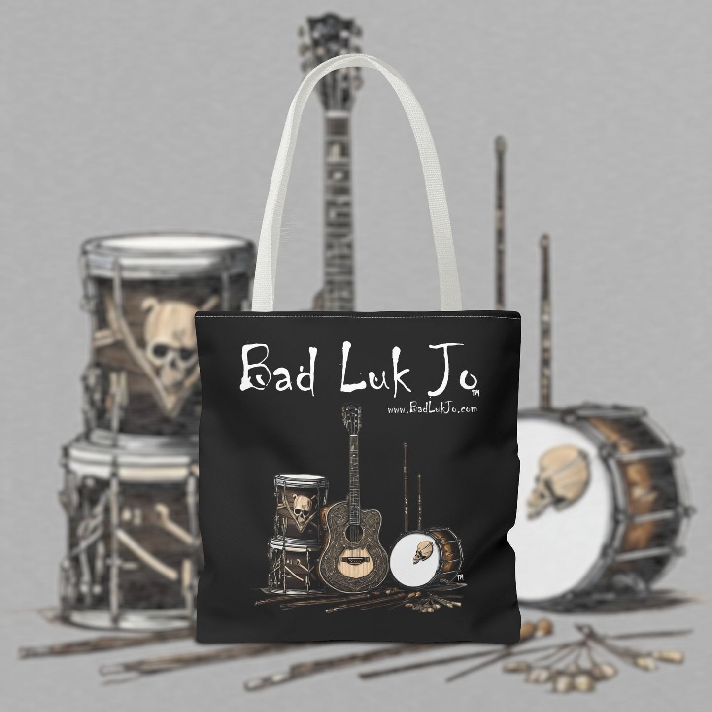 Bad Luk Jo Tote Bag - (Black) Perfect for Musicians and Music Lovers - FREE ECONOMY SHIPPING