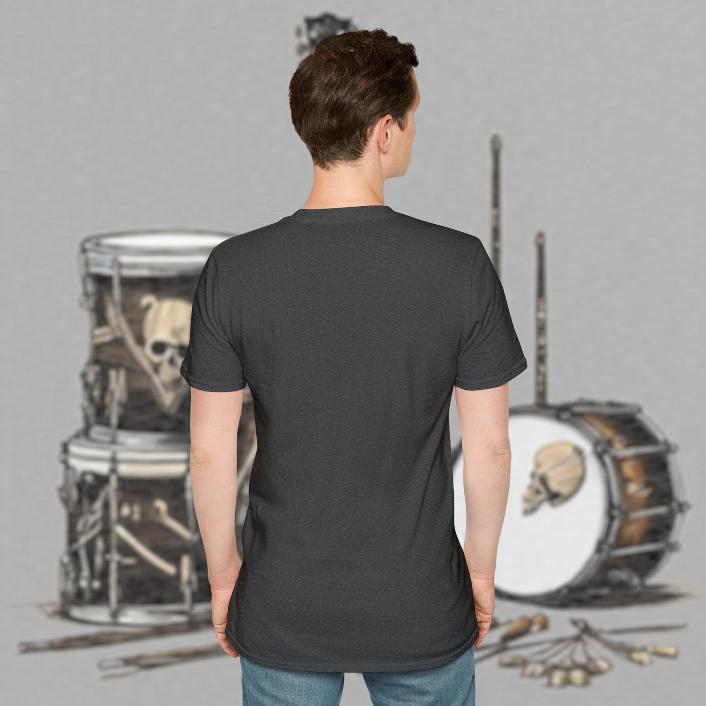 Bad Luk Jo "Guitar Man" T-Shirt - No Printing on Back - Unisex Softstyle T-Shirt - Perfect for Musicians and Music Lovers - FREE ECONOMY SHIPPING