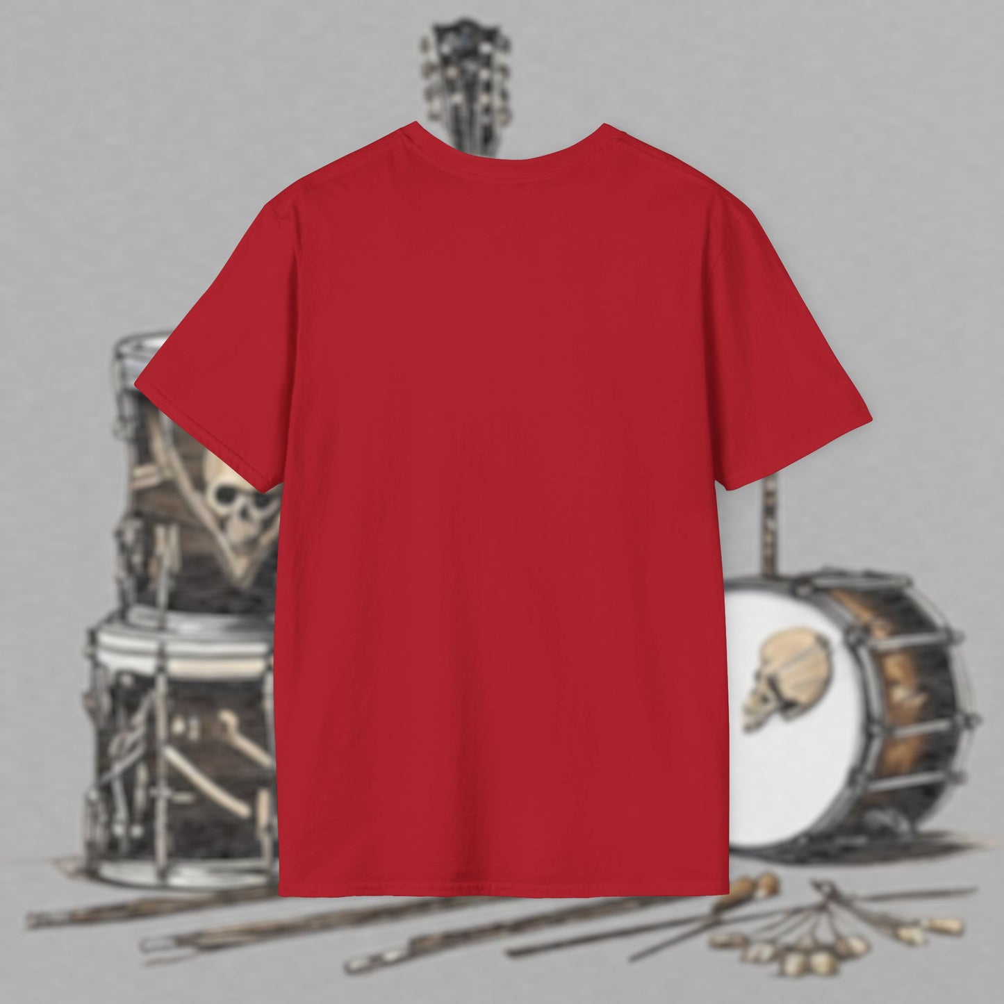 Bad Luk Jo "Guitar Man" T-Shirt - No Printing on Back - Unisex Softstyle T-Shirt - Perfect for Musicians and Music Lovers - FREE ECONOMY SHIPPING