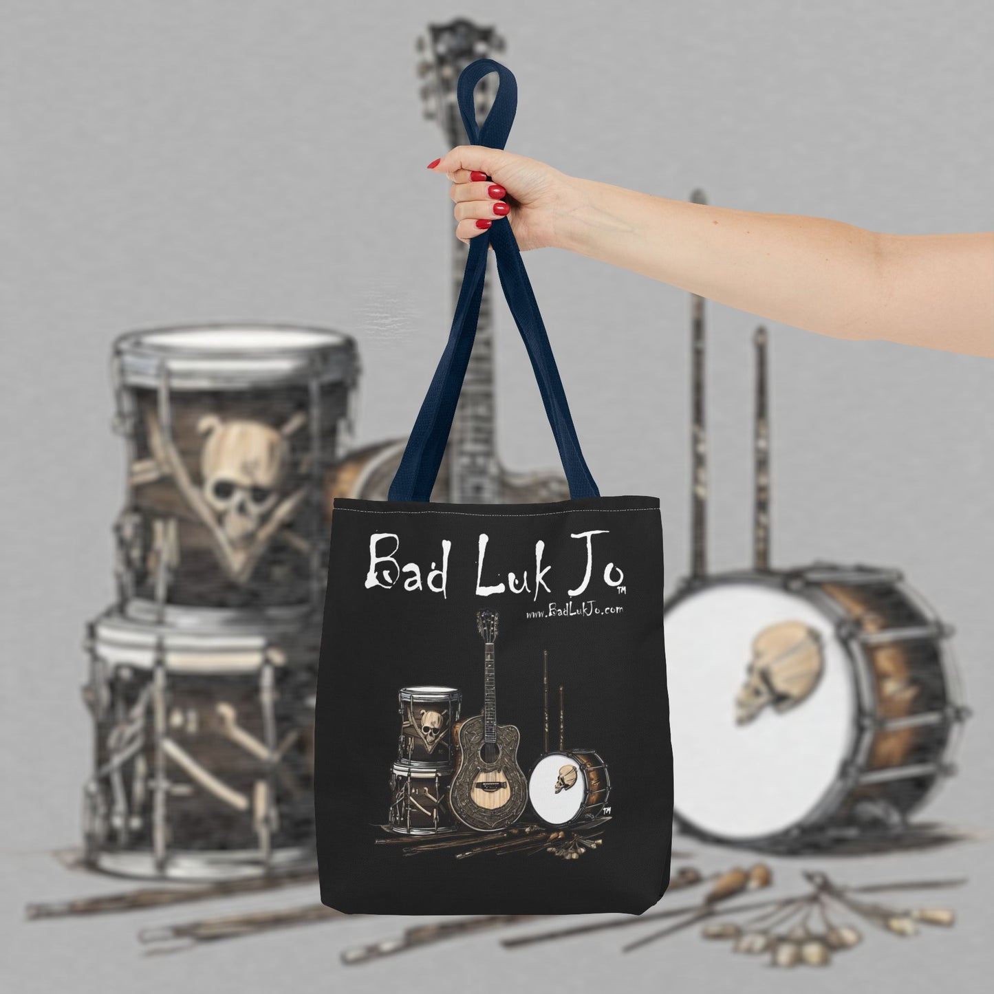 Bad Luk Jo Tote Bag - (Black) Perfect for Musicians and Music Lovers - FREE ECONOMY SHIPPING