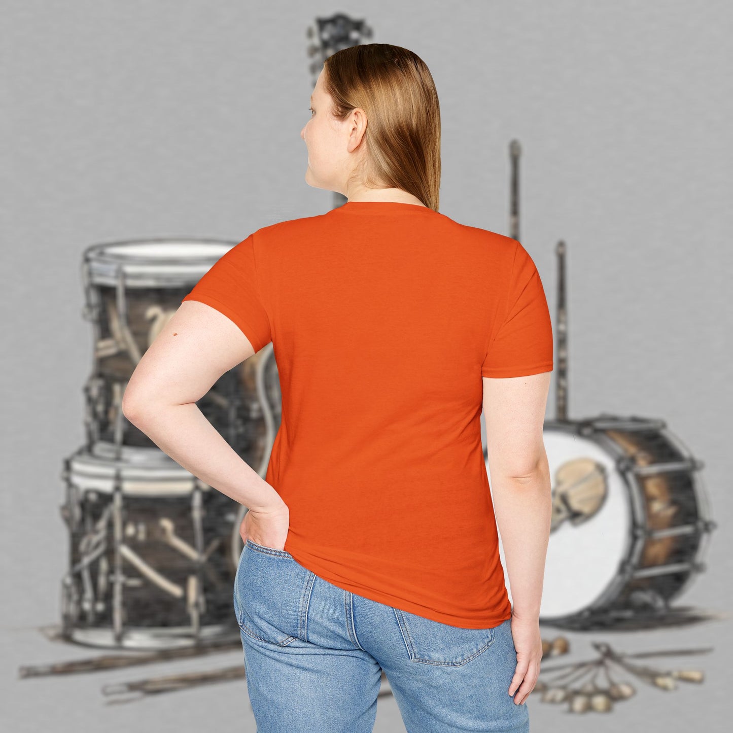 Bad Luk Jo "Guitar Man" T-Shirt - No Printing on Back - Unisex Softstyle T-Shirt - Perfect for Musicians and Music Lovers - FREE ECONOMY SHIPPING