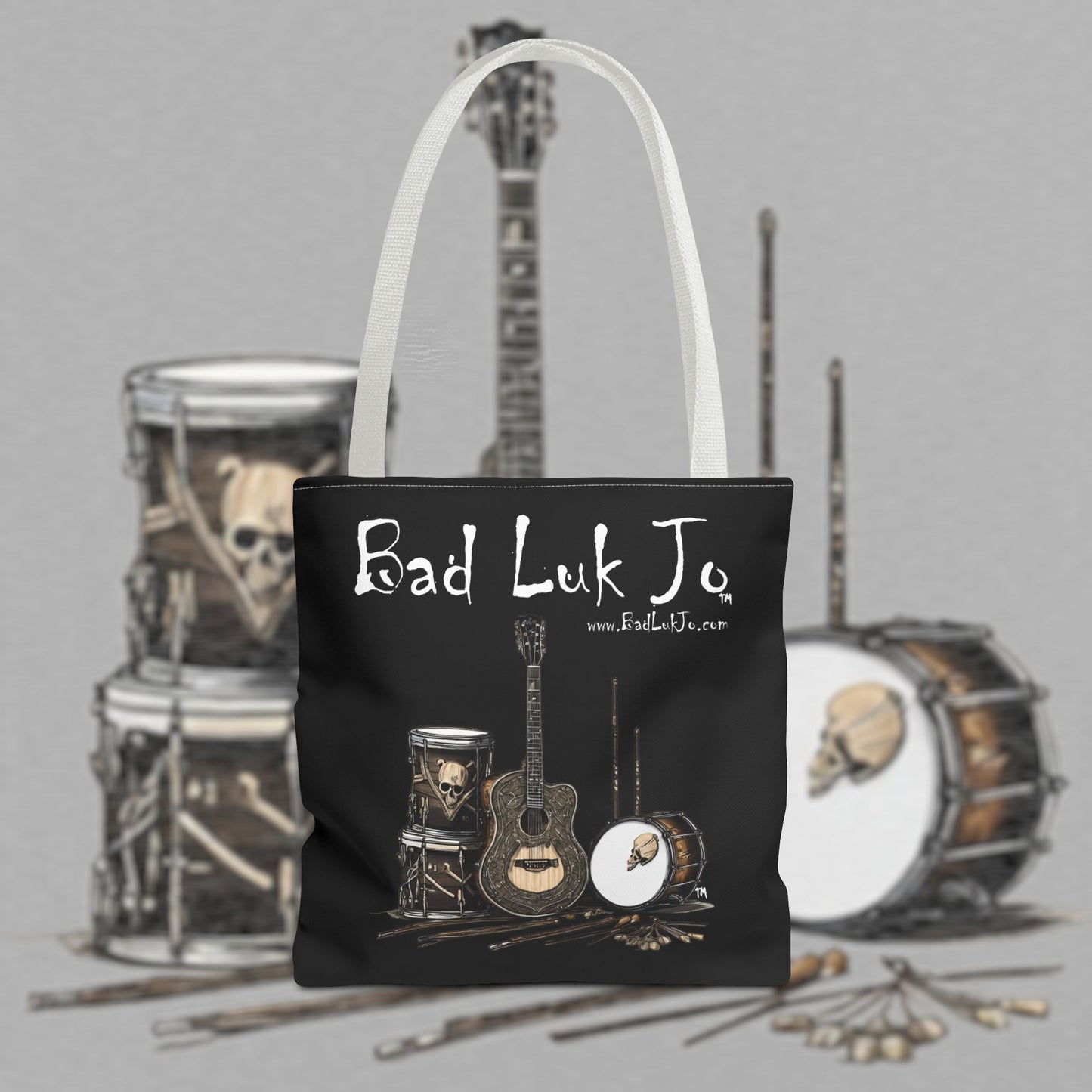 Bad Luk Jo Tote Bag - (Black) Perfect for Musicians and Music Lovers - FREE ECONOMY SHIPPING