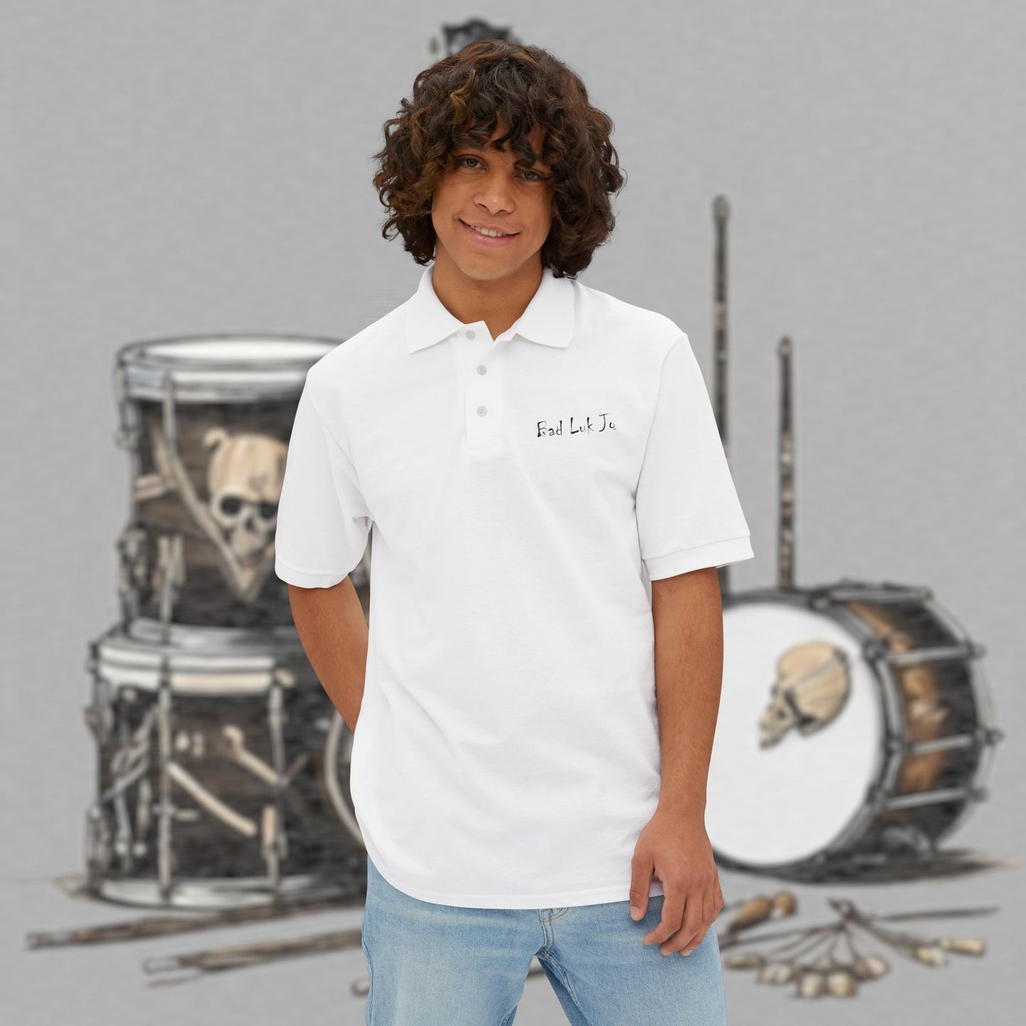 Bad Luk Jo Casual Comfort Men's Piqué Polo - Cotton - FREE ECONOMY SHIPPING