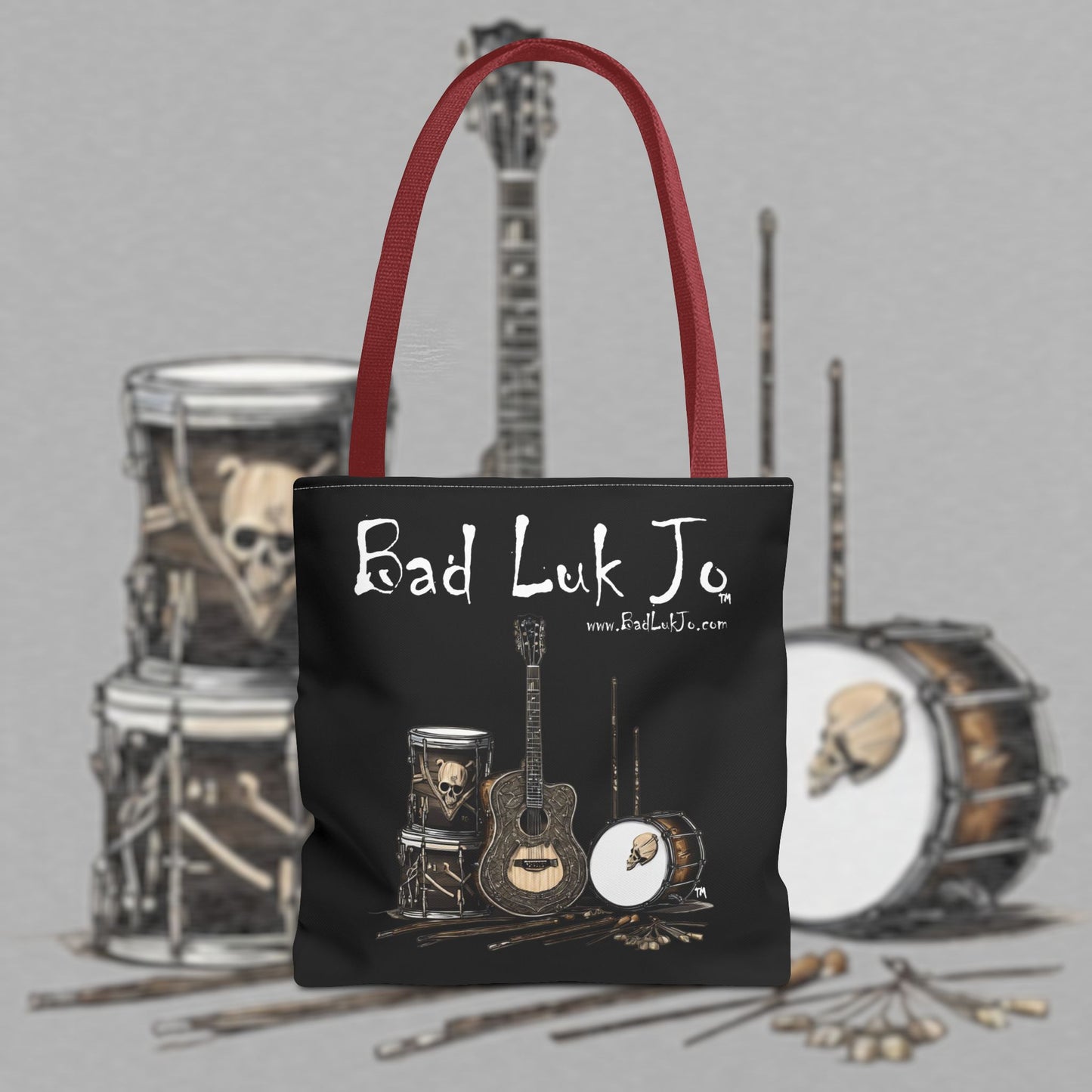 Bad Luk Jo Tote Bag - (Black) Perfect for Musicians and Music Lovers - FREE ECONOMY SHIPPING
