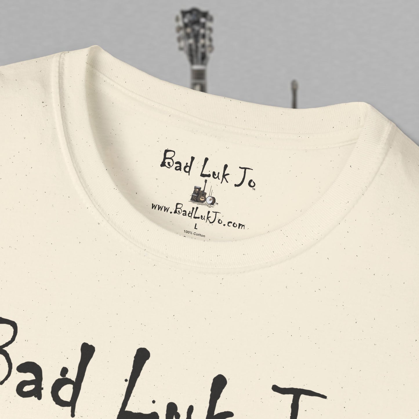 Bad Luk Jo Coffee "There's Good Luk in Every Cup" with Coffee Cup - Unisex Softstyle T-Shirt - FREE ECONOMY SHIPPING