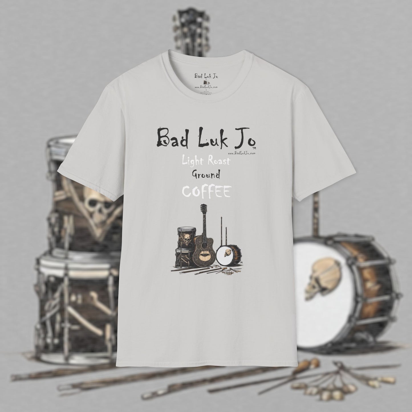 Bad Luk Jo "Light Roast Ground Coffee" Unisex Softstyle T-Shirt - FREE ECONOMY SHIPPING