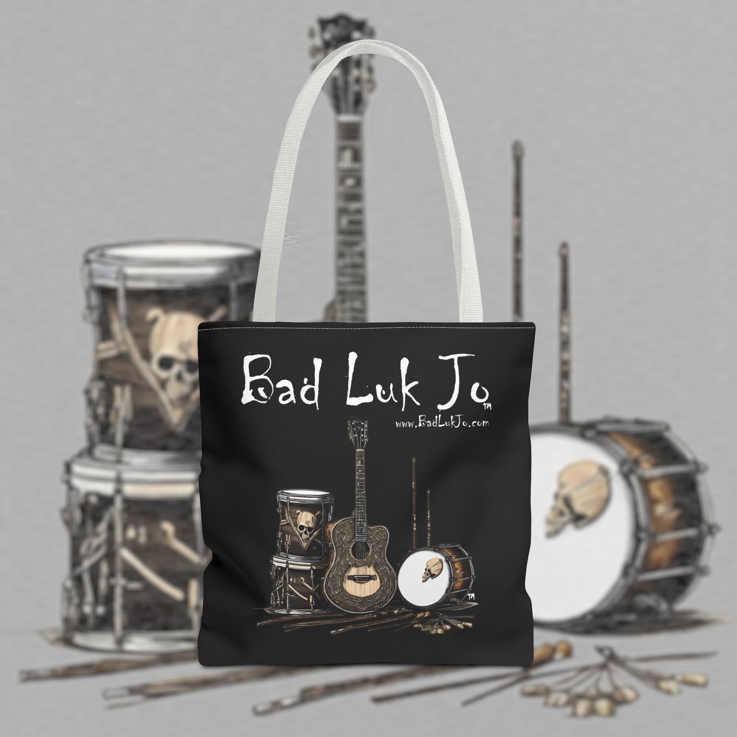 Bad Luk Jo Tote Bag - (Black) Perfect for Musicians and Music Lovers - FREE ECONOMY SHIPPING