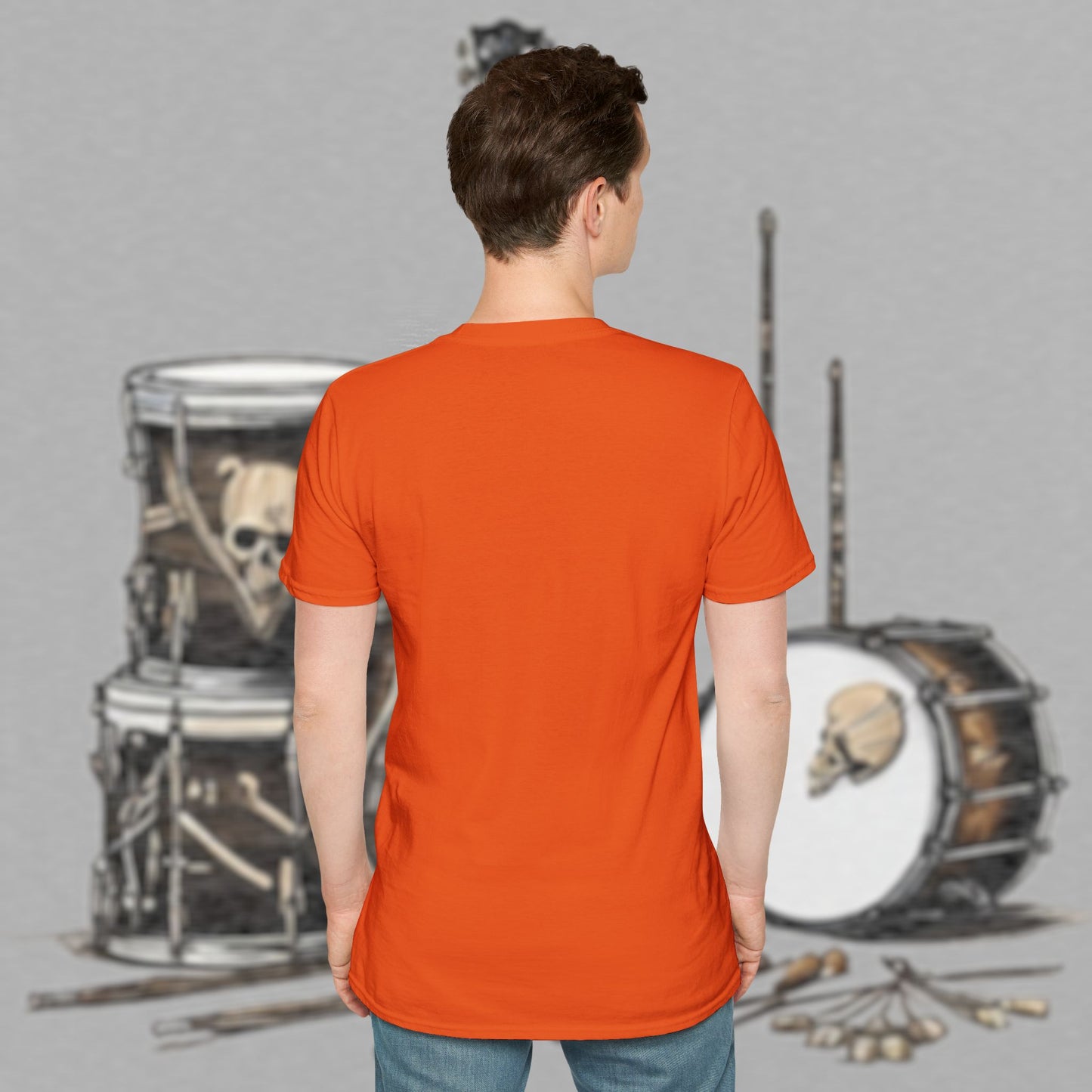 Bad Luk Jo "Guitar Man" T-Shirt - No Printing on Back - Unisex Softstyle T-Shirt - Perfect for Musicians and Music Lovers - FREE ECONOMY SHIPPING
