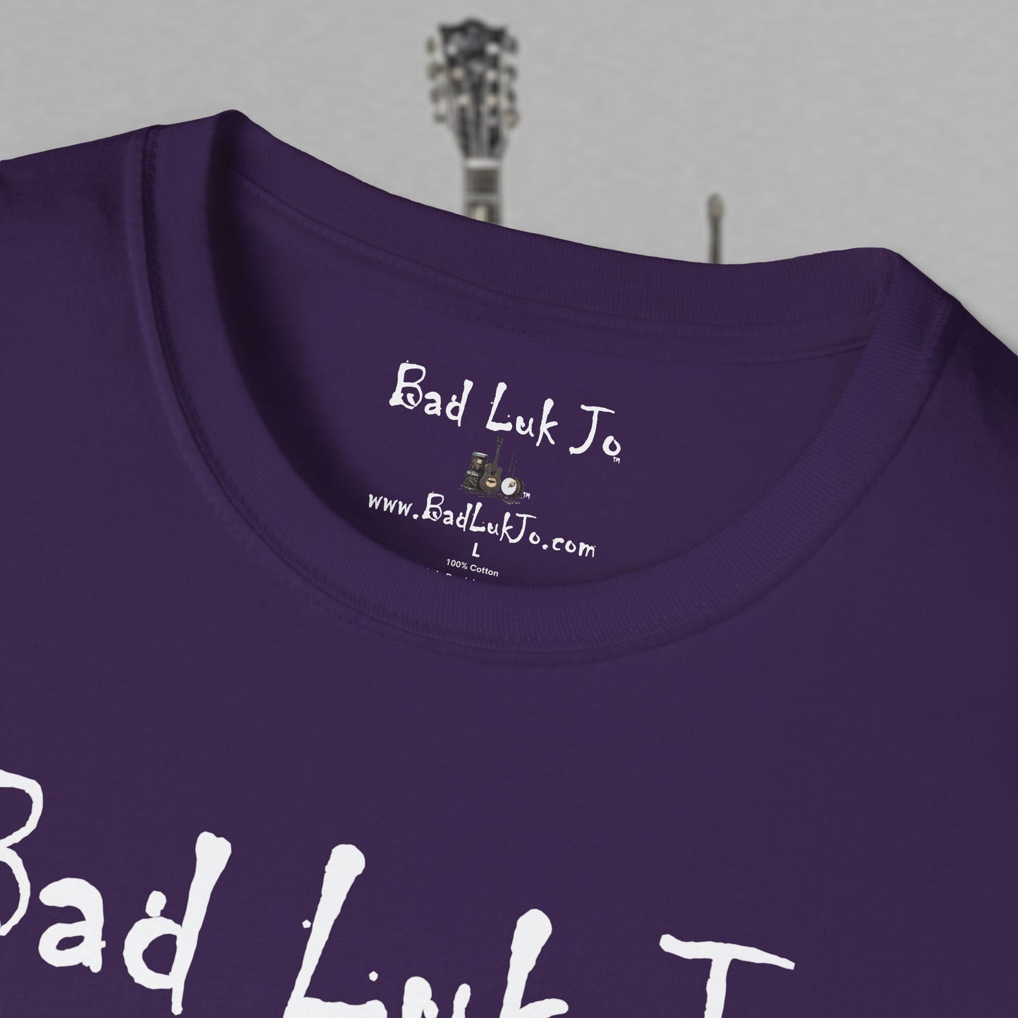 Bad Luk Jo Coffee "There's Good Luk in Every Cup" with Coffee Cup - Unisex Softstyle T-Shirt - FREE ECONOMY SHIPPING