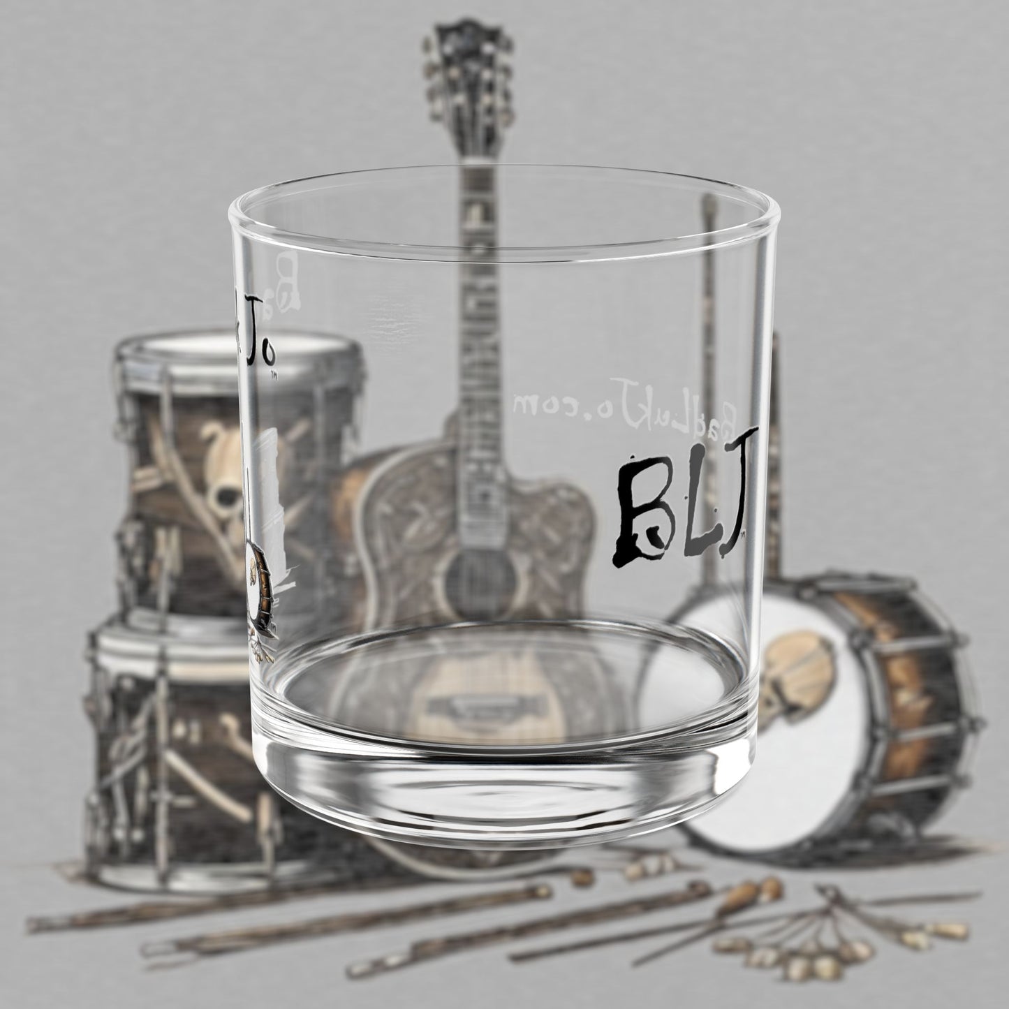 Bad Luk Jo - Rocks Glass / Whiskey Glass - 10oz Tumbler - FREE ECONOMY SHIPPING