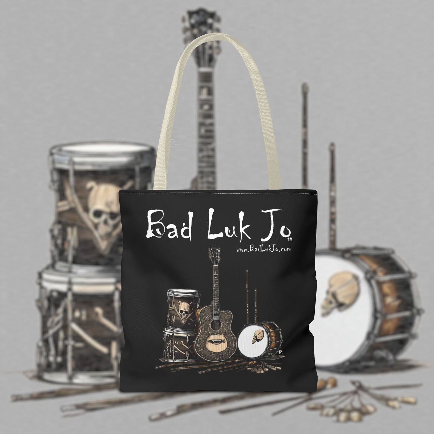 Bad Luk Jo Tote Bag - (Black) Perfect for Musicians and Music Lovers - FREE ECONOMY SHIPPING