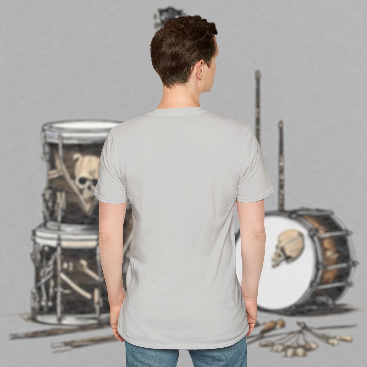 Bad Luk Jo "Guitar Man" T-Shirt - No Printing on Back - Unisex Softstyle T-Shirt - Perfect for Musicians and Music Lovers - FREE ECONOMY SHIPPING