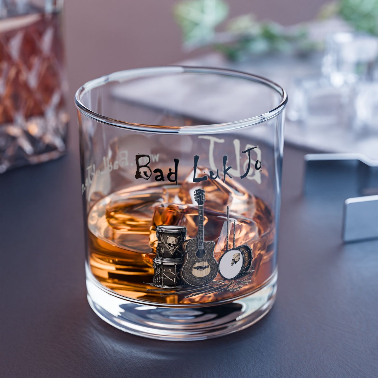 Bad Luk Jo - Rocks Glass / Whiskey Glass - 10oz Tumbler - FREE ECONOMY SHIPPING