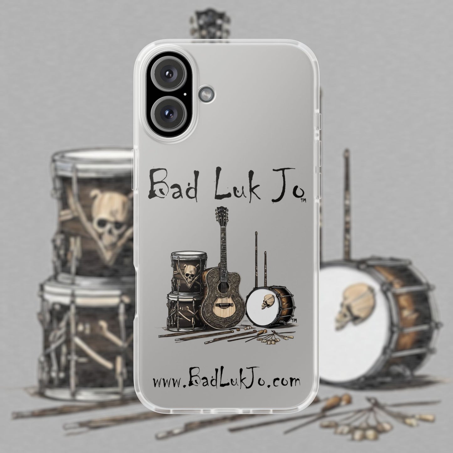 Bad Luk Jo iPhone Flexi Case - Perfect for Music Lovers! - FREE ECONOMY SHIPPING