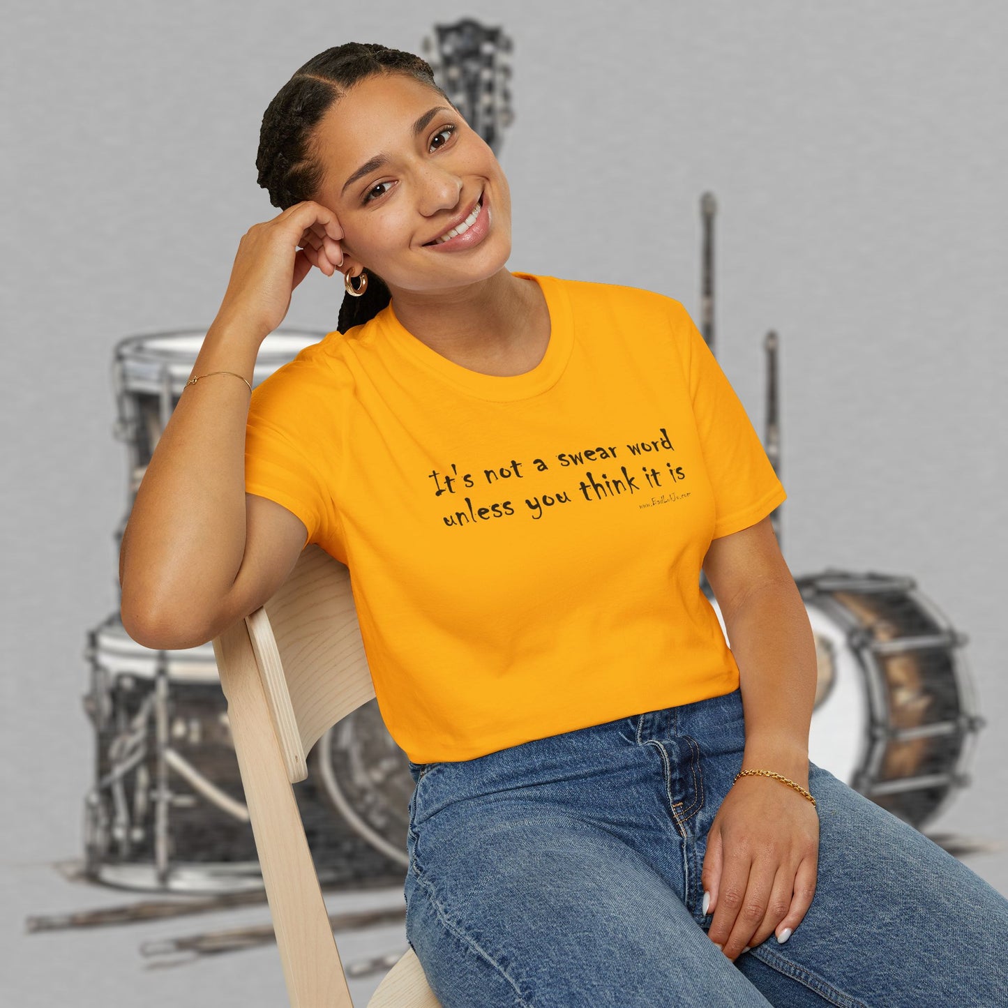 Bad Luk Jo "It's not a swear word unless you think it is" - Unisex Softstyle T-Shirt - FREE ECONOMY SHIPPING