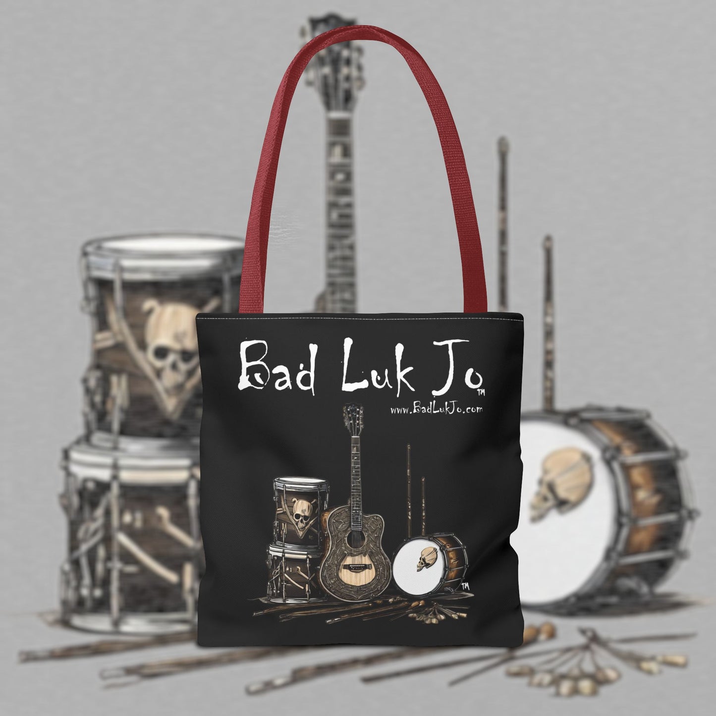 Bad Luk Jo Tote Bag - (Black) Perfect for Musicians and Music Lovers - FREE ECONOMY SHIPPING
