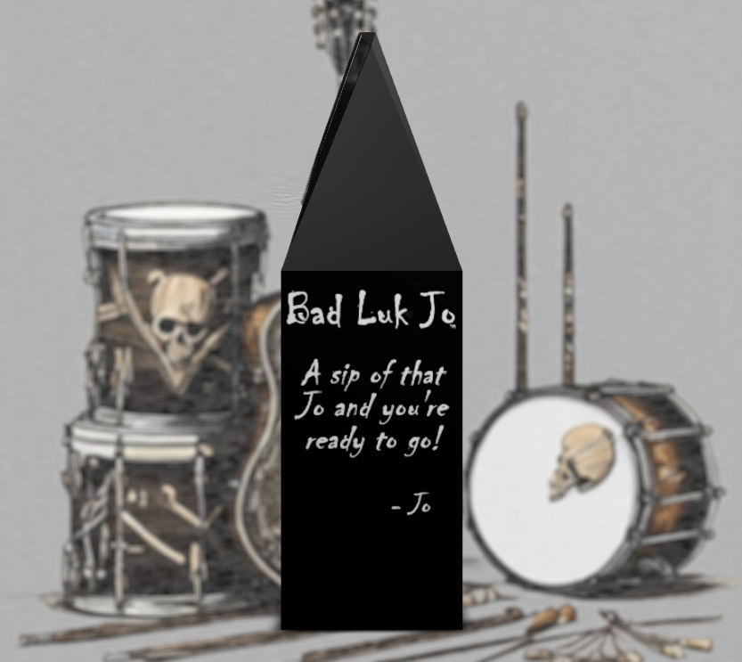 Bad Luk Jo Dark French Roast Whole Bean Coffee - There's Good Luk in Every Cup - 12oz. - FREE STANDARD SHIPPING