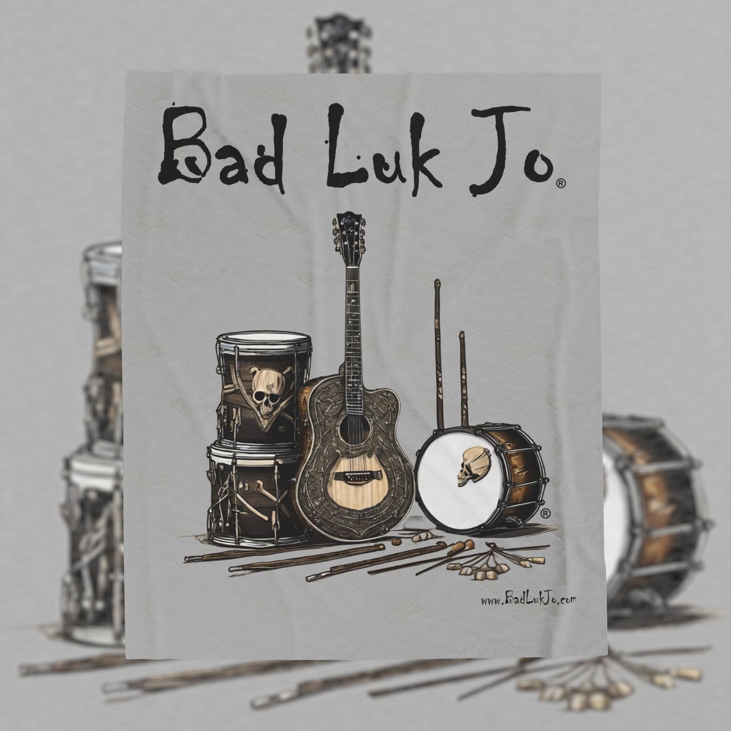 Bad Luk Jo Velveteen Plush Blanket - FREE STANDARD SHIPPING