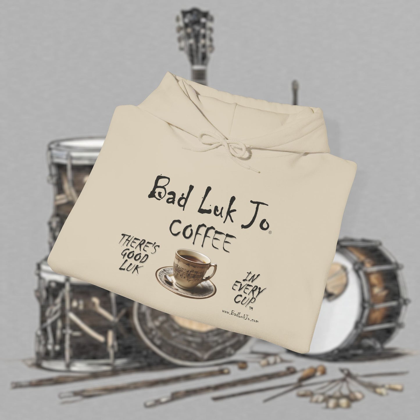 Bad Luk Jo Coffee Hoodie — Coffee Cup Sweatshirt - FREE ECONOMY SHIPPING