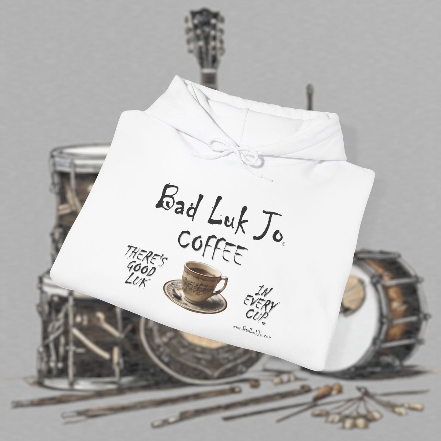 Bad Luk Jo Coffee Hoodie — Coffee Cup Sweatshirt - FREE ECONOMY SHIPPING