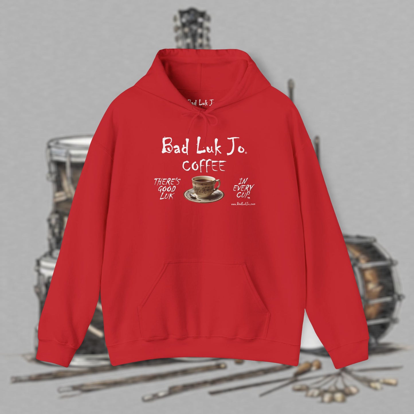 Bad Luk Jo Coffee Hoodie — Coffee Cup Sweatshirt - FREE ECONOMY SHIPPING