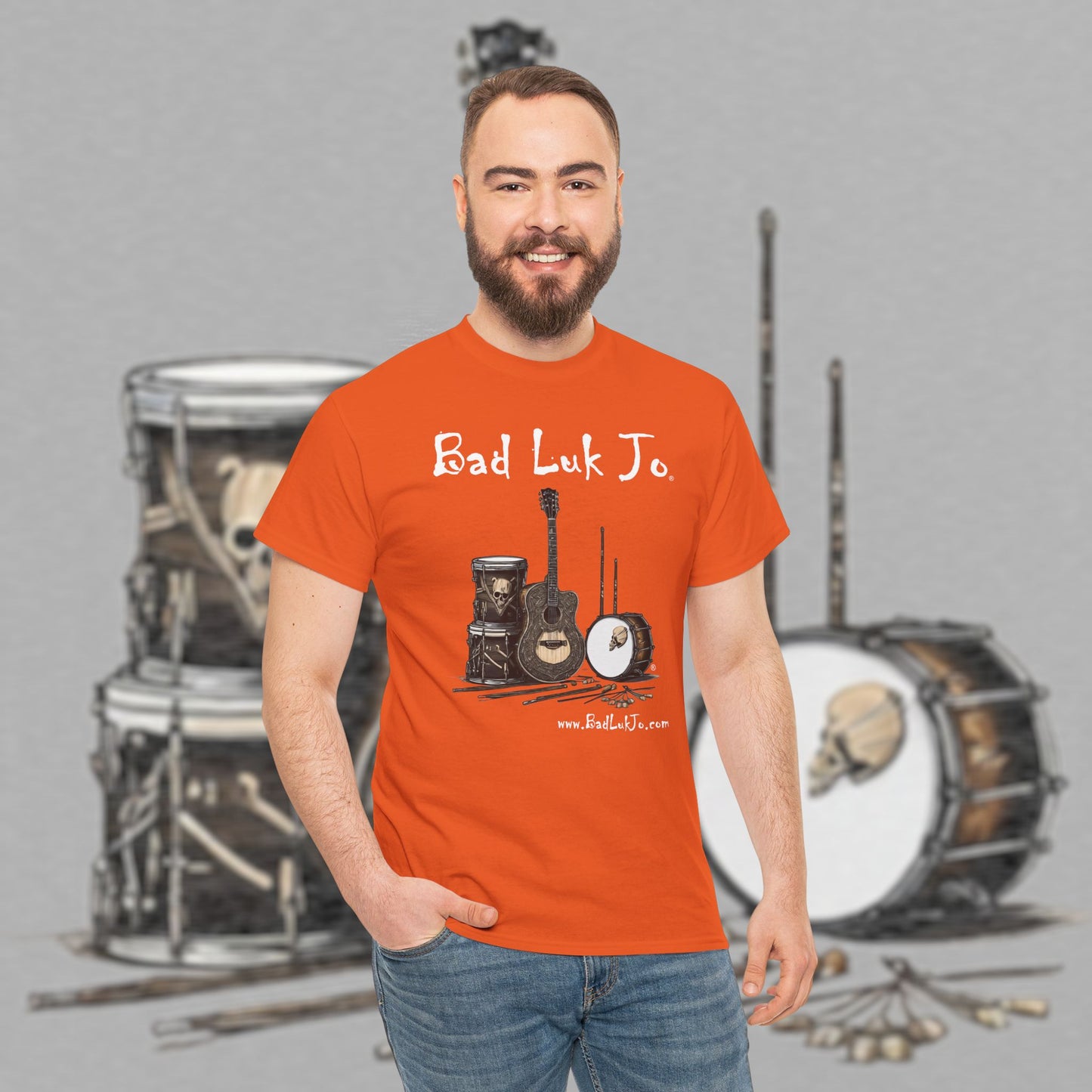 Bad Luk Jo Unisex Heavy Cotton Tee - Perfect Gift for Music Lovers - FREE ECONOMY SHIPPING