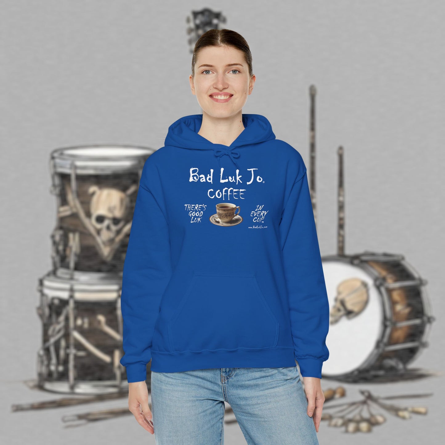 Bad Luk Jo Coffee Hoodie — Coffee Cup Sweatshirt - FREE ECONOMY SHIPPING