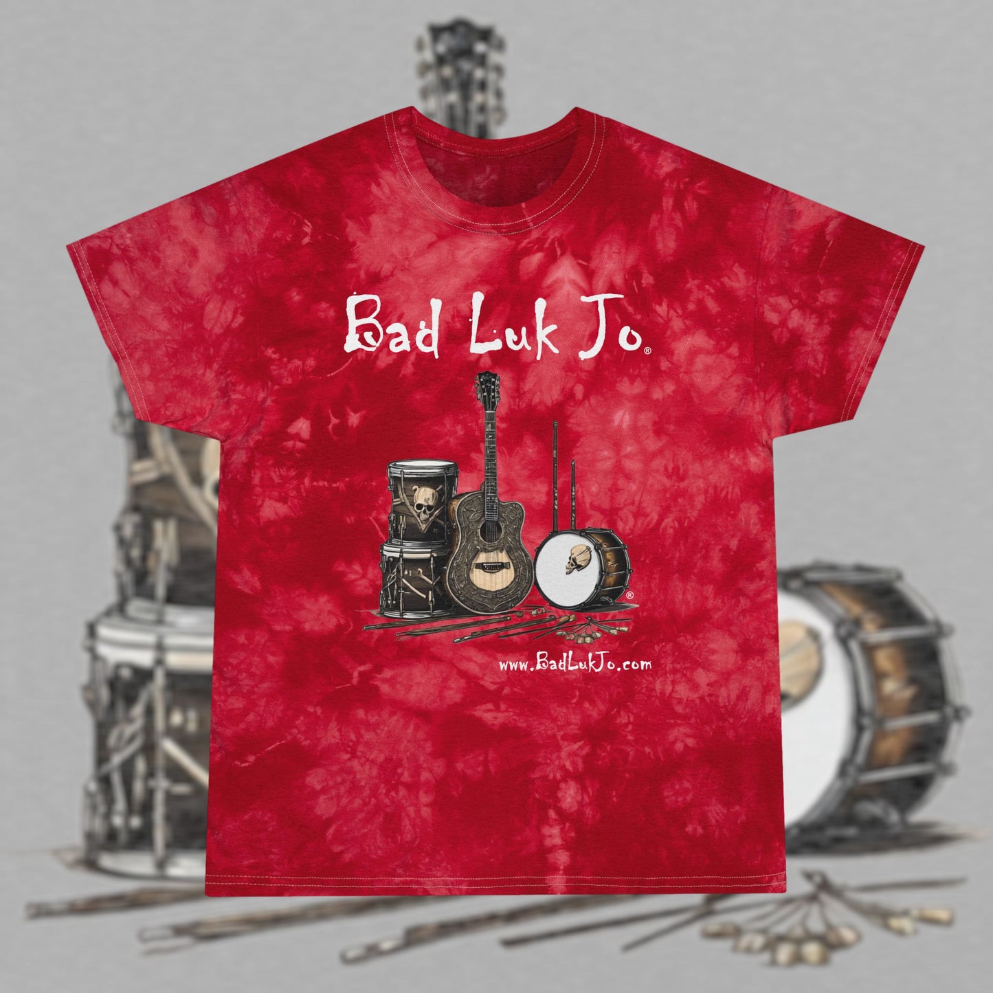 **SPECIAL EDITION** Bad Luk Jo Tie-Dye Tee - Music Lover's Shirt - FREE ECONOMY SHIPPING