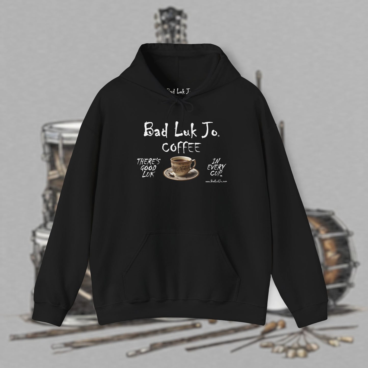 Bad Luk Jo Coffee Hoodie — Coffee Cup Sweatshirt - FREE ECONOMY SHIPPING