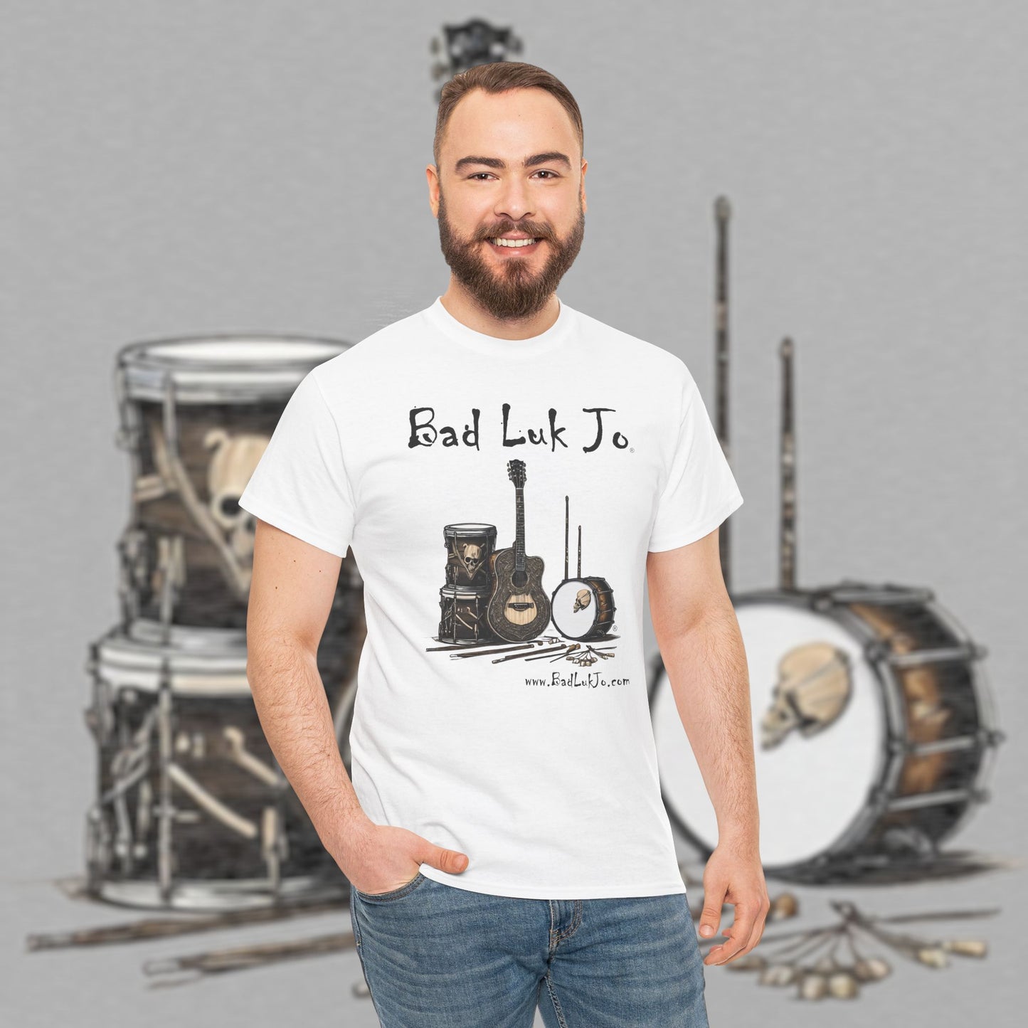 Bad Luk Jo Unisex Heavy Cotton Tee - Perfect Gift for Music Lovers - FREE ECONOMY SHIPPING