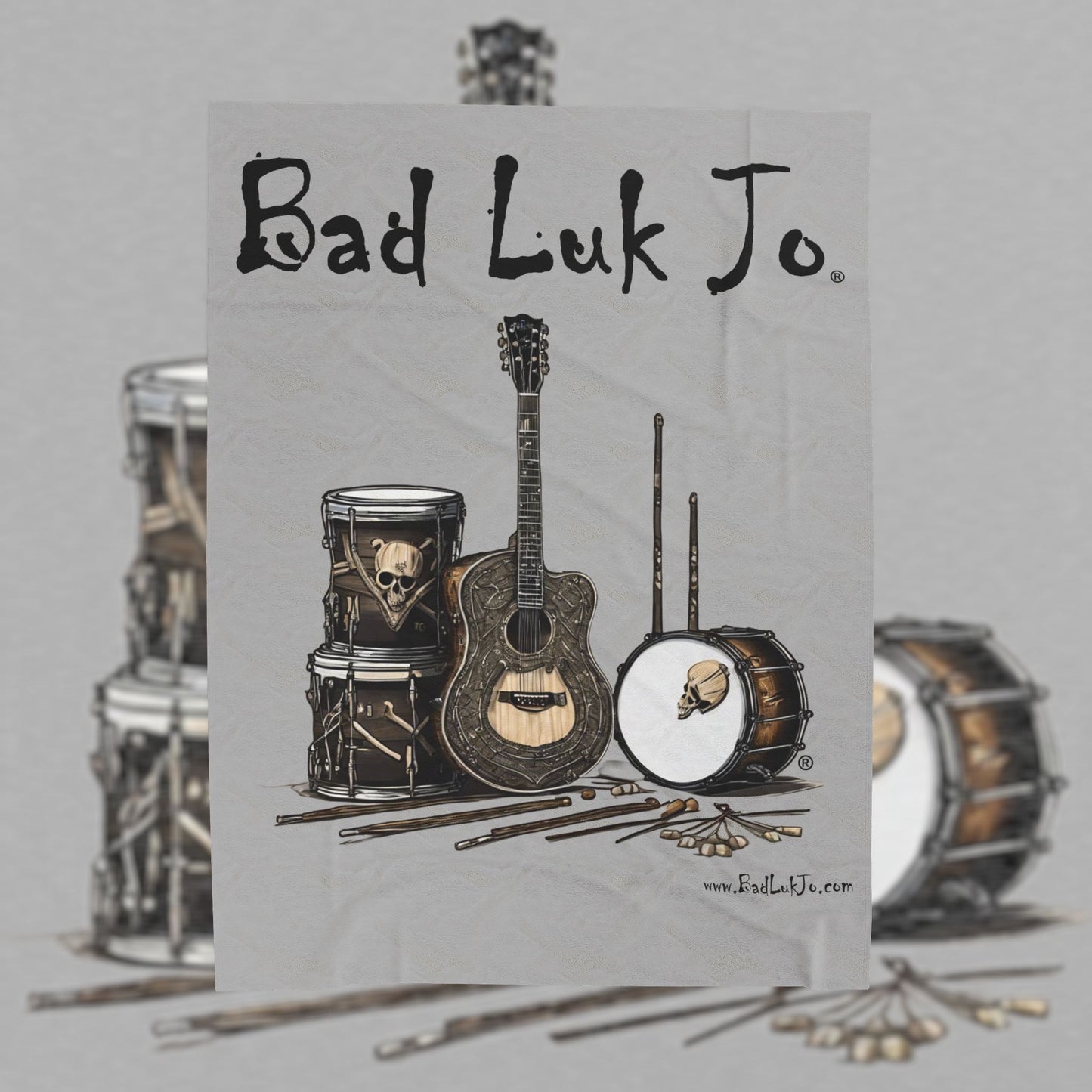 Bad Luk Jo Velveteen Plush Blanket - FREE STANDARD SHIPPING