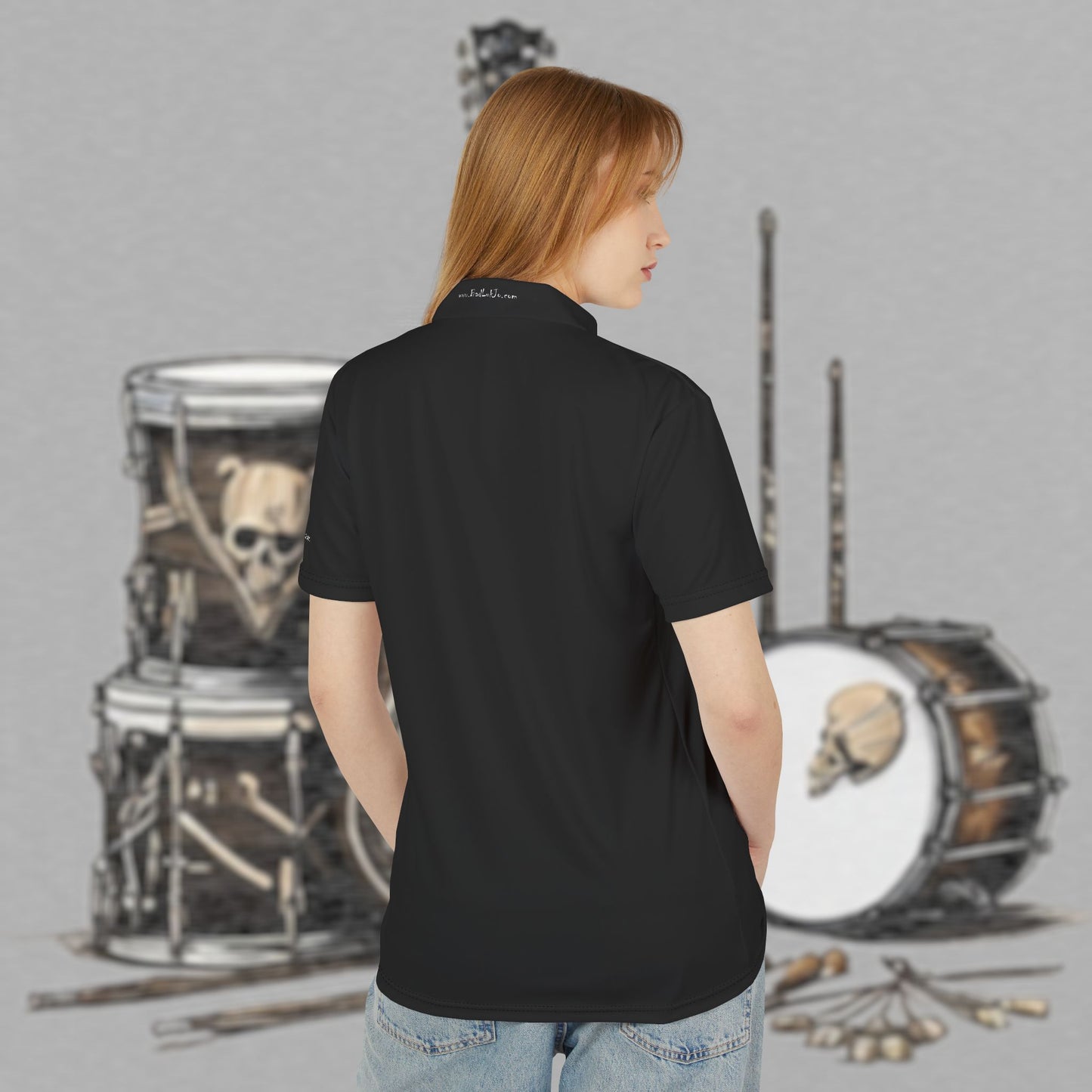 Bad Luk Jo Engineers’ Comfort Unisex Polo Shirt - Stylish Workwear / Golf Shirt - Black - FREE ECONOMY SHIPPING