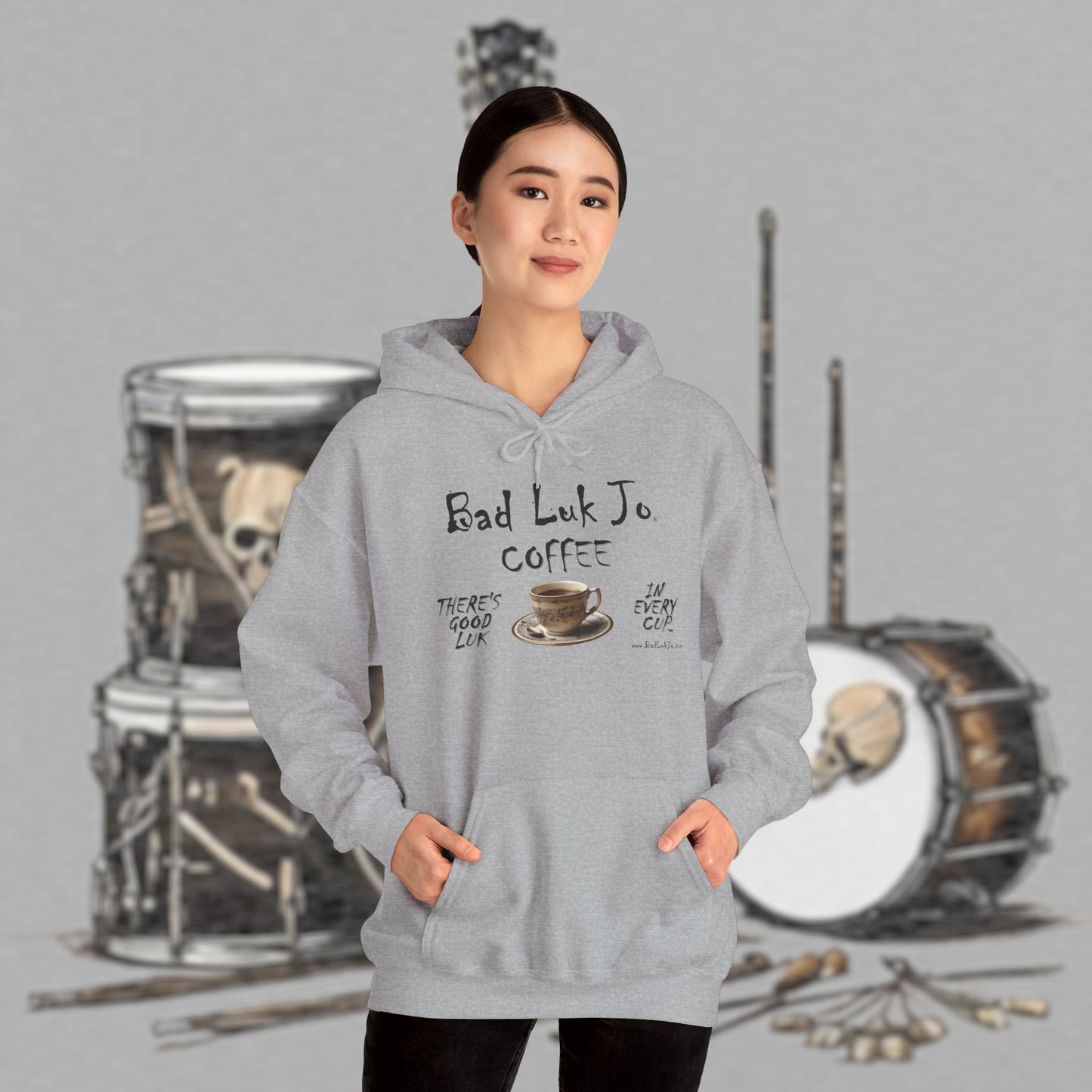 Bad Luk Jo Coffee Hoodie — Coffee Cup Sweatshirt - FREE ECONOMY SHIPPING
