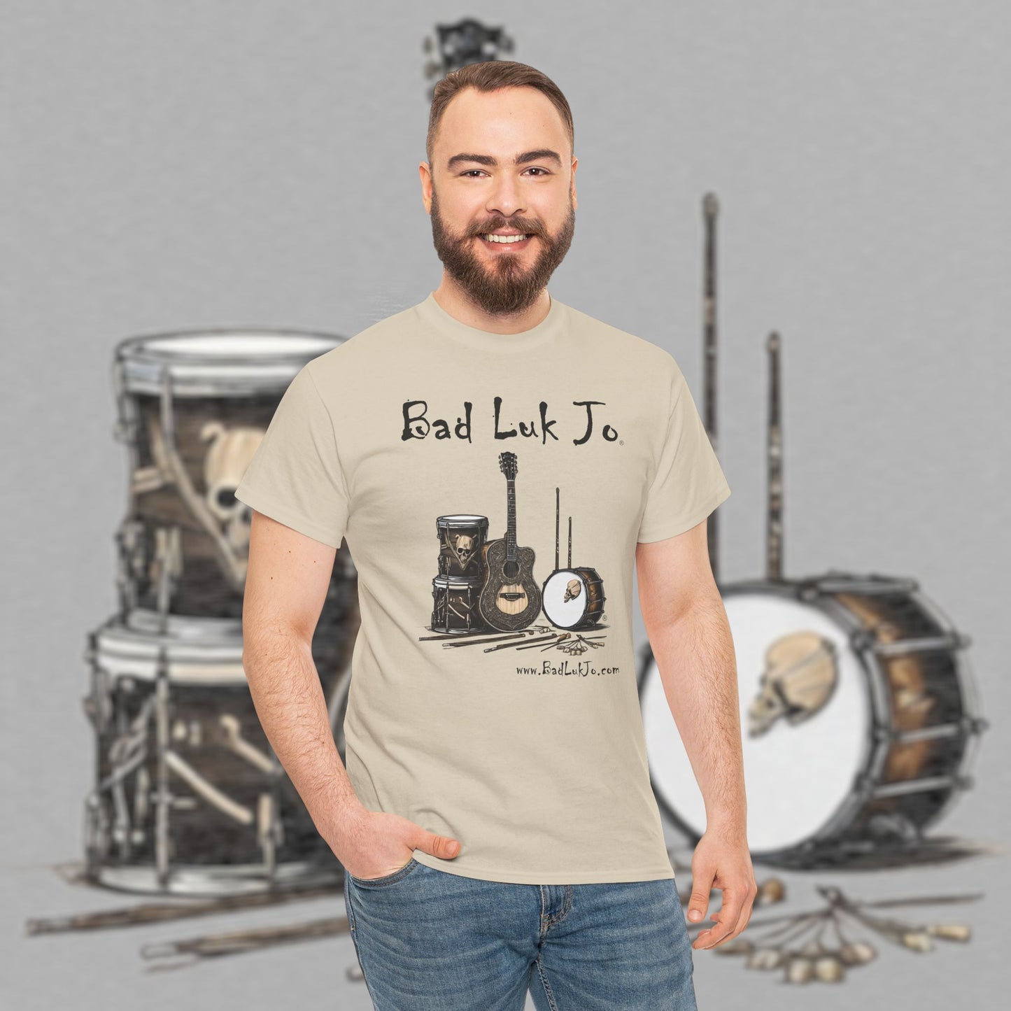 Bad Luk Jo Unisex Heavy Cotton Tee - Perfect Gift for Music Lovers - FREE ECONOMY SHIPPING
