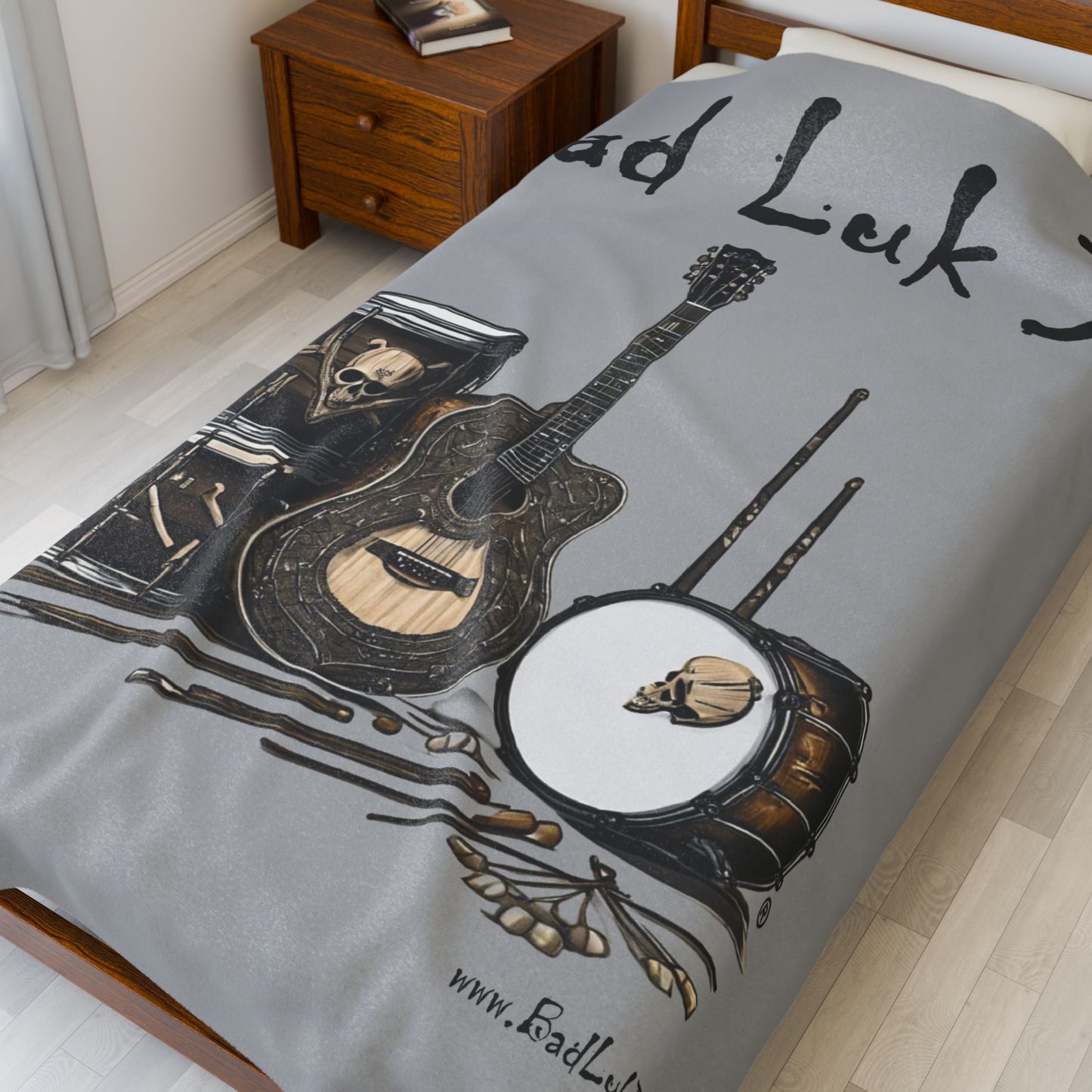 Bad Luk Jo Velveteen Plush Blanket - FREE STANDARD SHIPPING