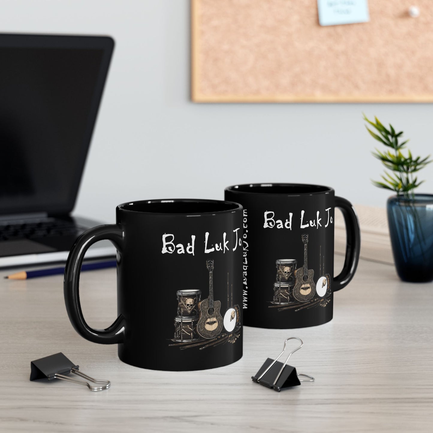 Bad Luk Jo - Unique Ceramic Coffee Mug - Perfect Gift for Fans and Coffee Lovers (Black) - 11oz. or 15oz. - FREE ECONOMY SHIPPING