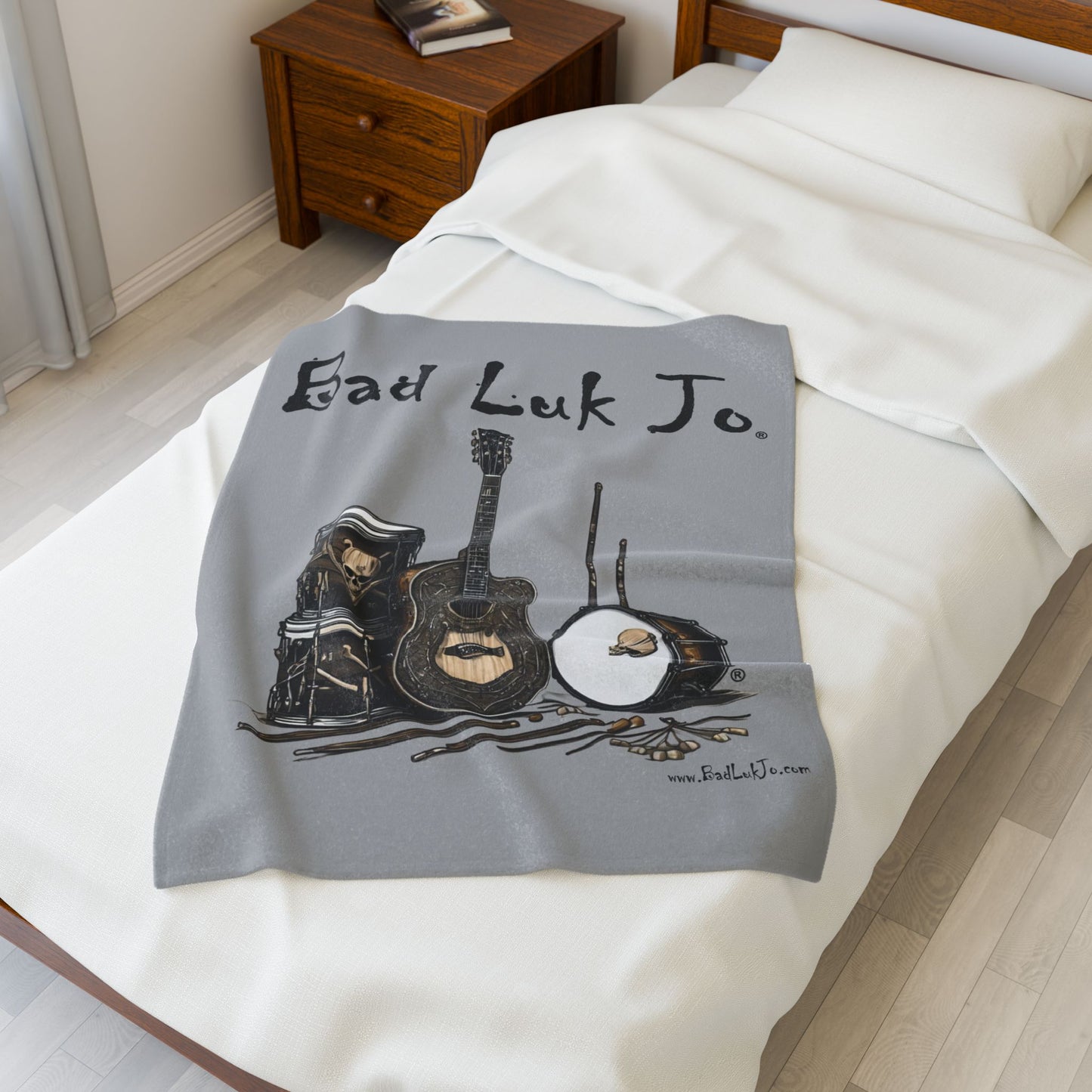 Bad Luk Jo Velveteen Plush Blanket - FREE STANDARD SHIPPING