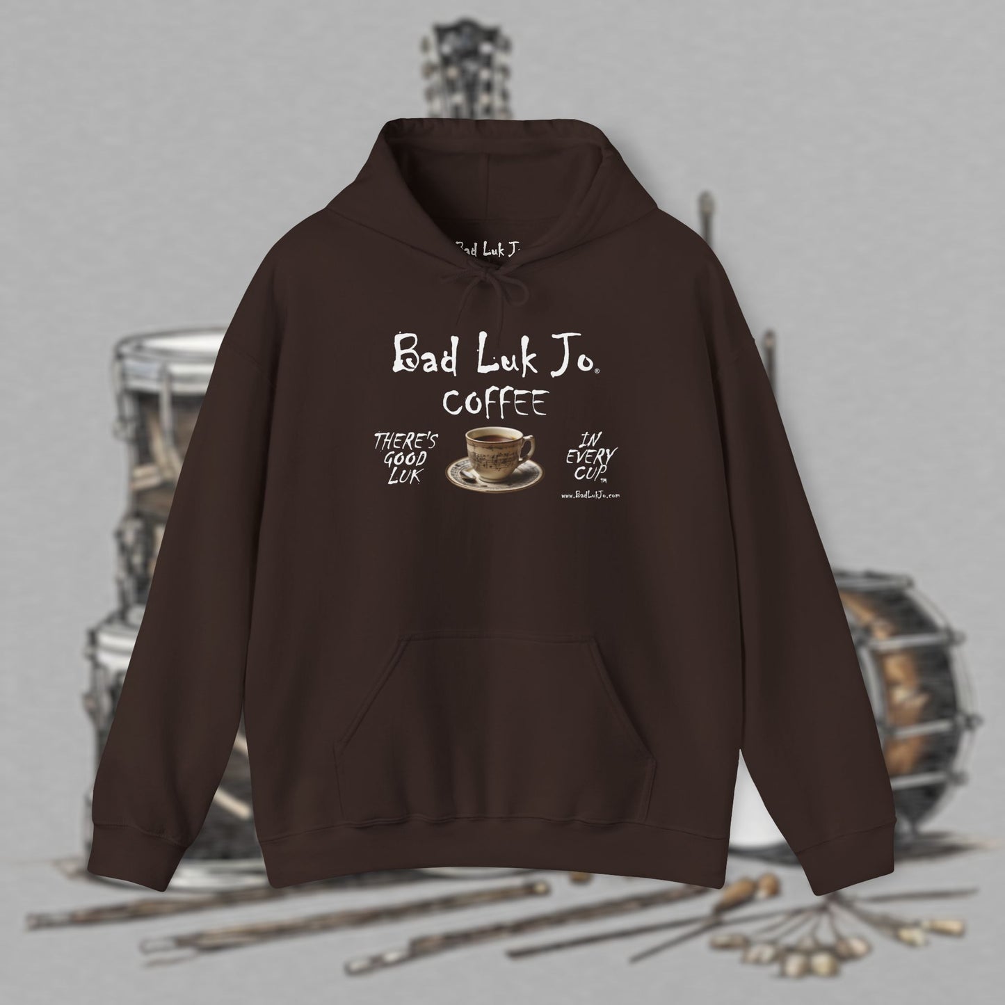 Bad Luk Jo Coffee Hoodie — Coffee Cup Sweatshirt - FREE ECONOMY SHIPPING