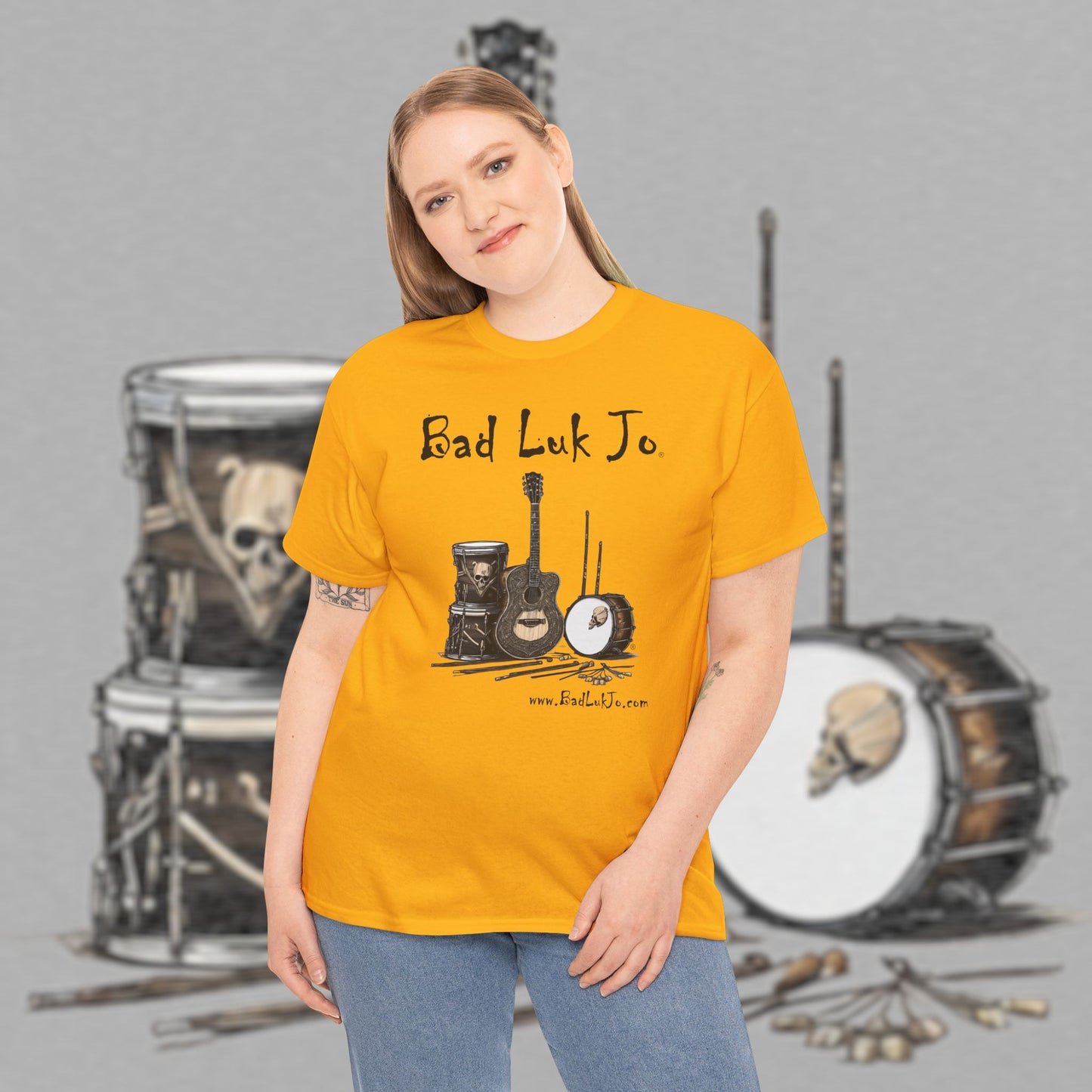 Bad Luk Jo Unisex Heavy Cotton Tee - Perfect Gift for Music Lovers - FREE ECONOMY SHIPPING