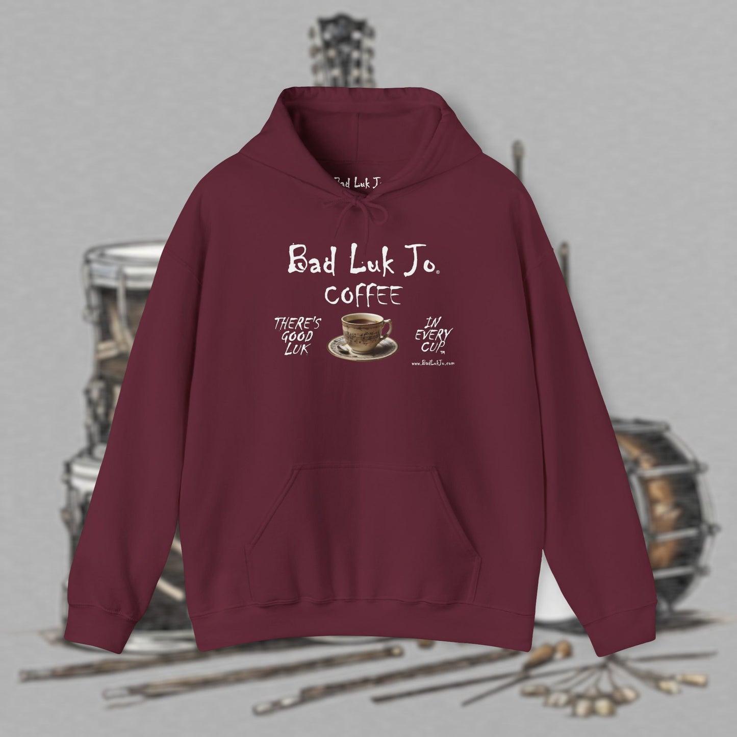 Bad Luk Jo Coffee Hoodie — Coffee Cup Sweatshirt - FREE ECONOMY SHIPPING
